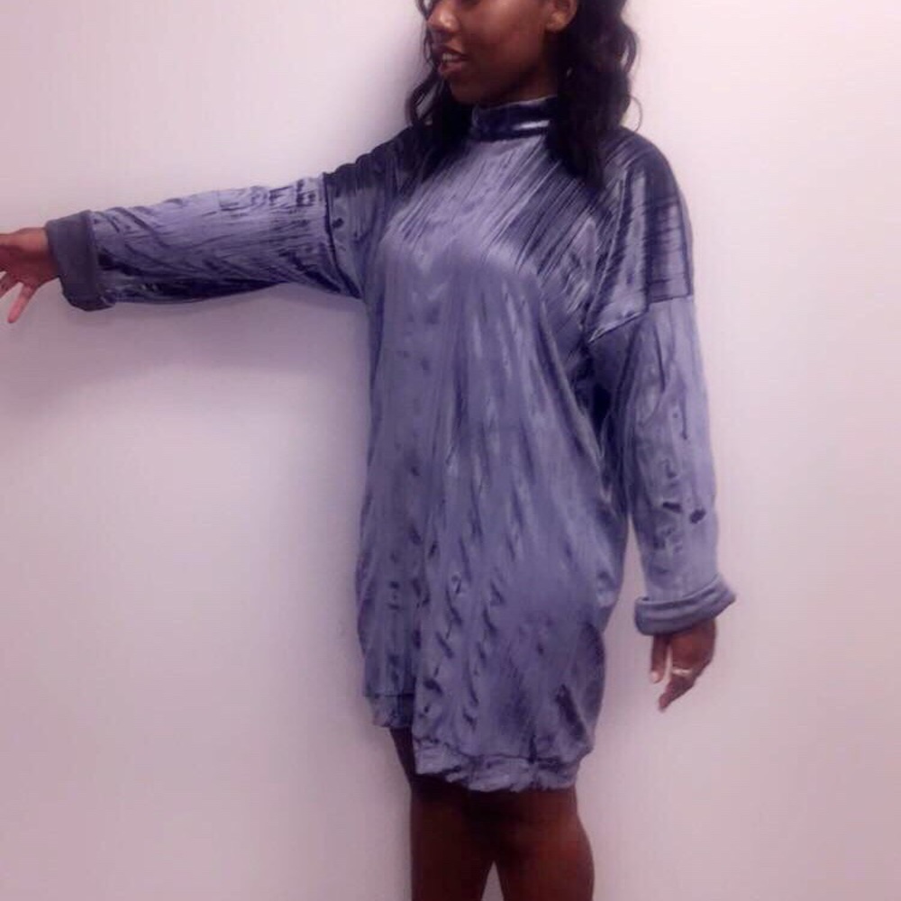 velvet oversized dress